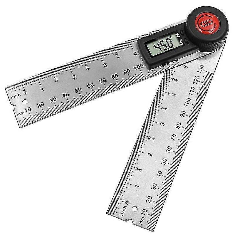 Stainless Steel Two-in-one Digital Display Angle Ruler 130mm Horizontal Angle Ruler Woodworking Protractor Inclinometer
