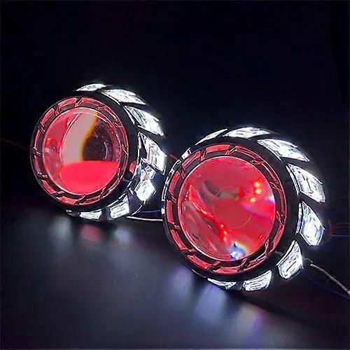 3.0inch Upgrade Metal Bi-xenon Retrofit Projector Lens Car Headlight COB Angel Eyes Using H1 Bulb for H4 H7 Auto Headlamp