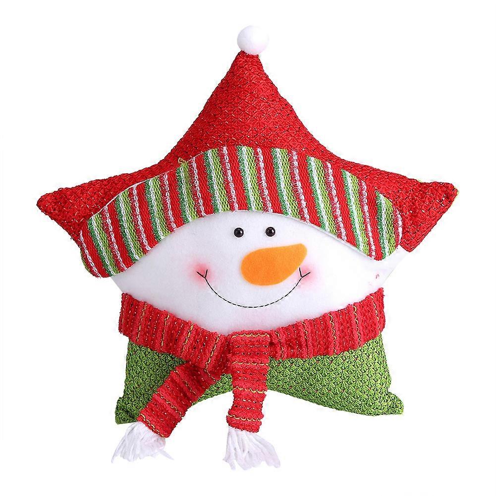 Five-pointed Star Shaped Christmas Throw Pillow Cushion Pillow Xmas Holiday Decor #Snowm