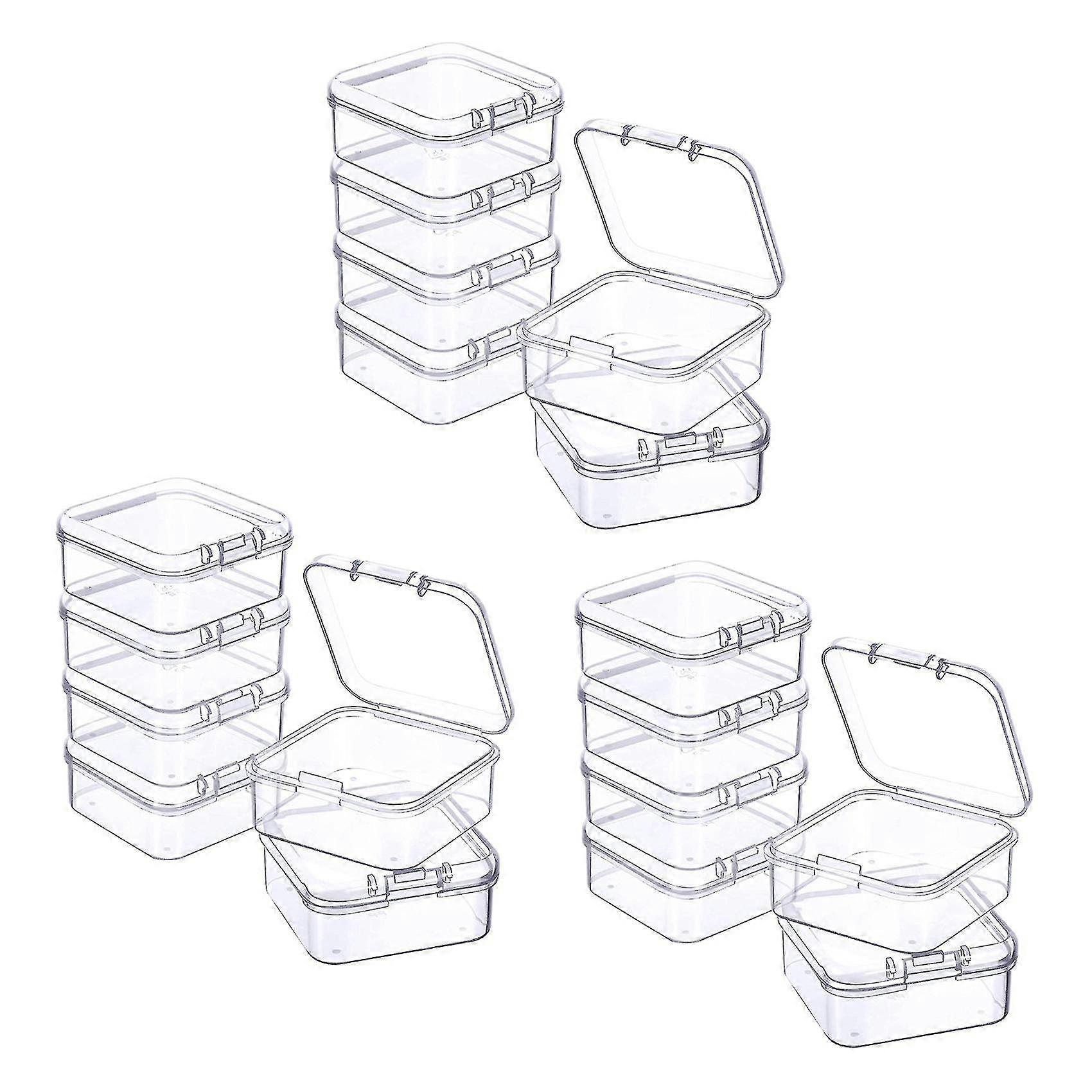 6 Pieces Plastic Clear Storage Box For Collecting Small Items, Beads