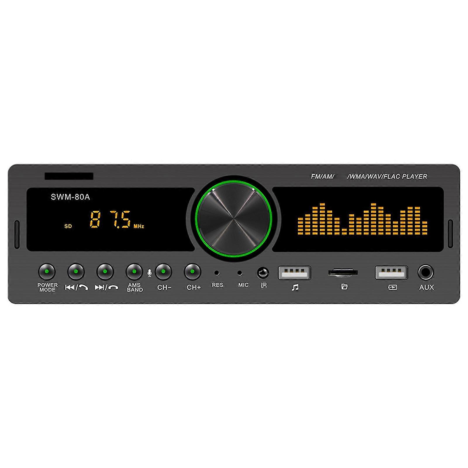 Swm-80b Car Radio Player Dual Usb Bluetooth-compatible Hands-free Card Insert Radio Mp3 Player For Vehicles