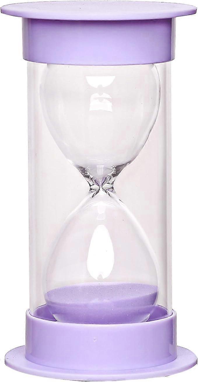 Hourglass Timer 30 Minutes, Child Safety Hourglass, Time Management Assistant, Creative Gift, Living Room Desk Decoration 30 Minutes, Purple Macaroon