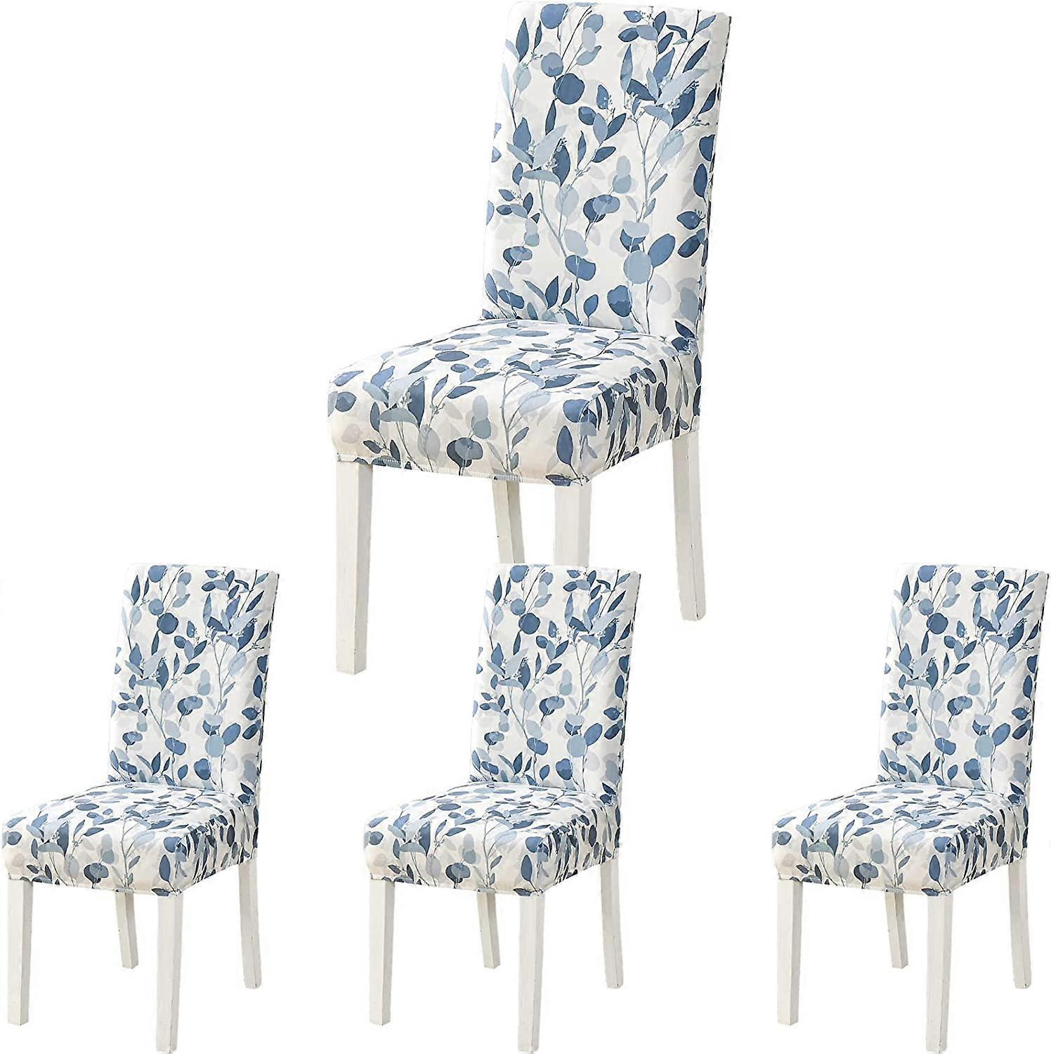 Cubierta de silla de comedor elástica, cubierta de trona (4 piezas)