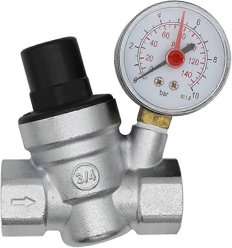 DN20 vattentrycksreducerare 3/4 tums vattentrycksregulator med manometer