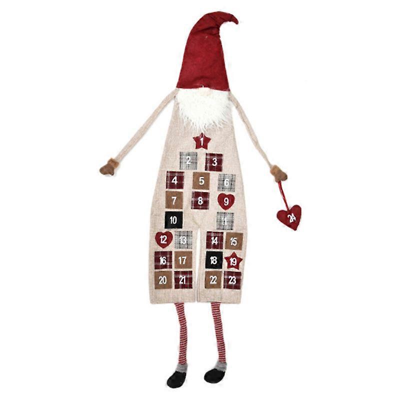 Christmas Advent Calendar 2022, Gnome with Pockets 24 Days, Reusable Fabric Christmas Countdown Calendar, Home Wall Hanging Xmas Decorations