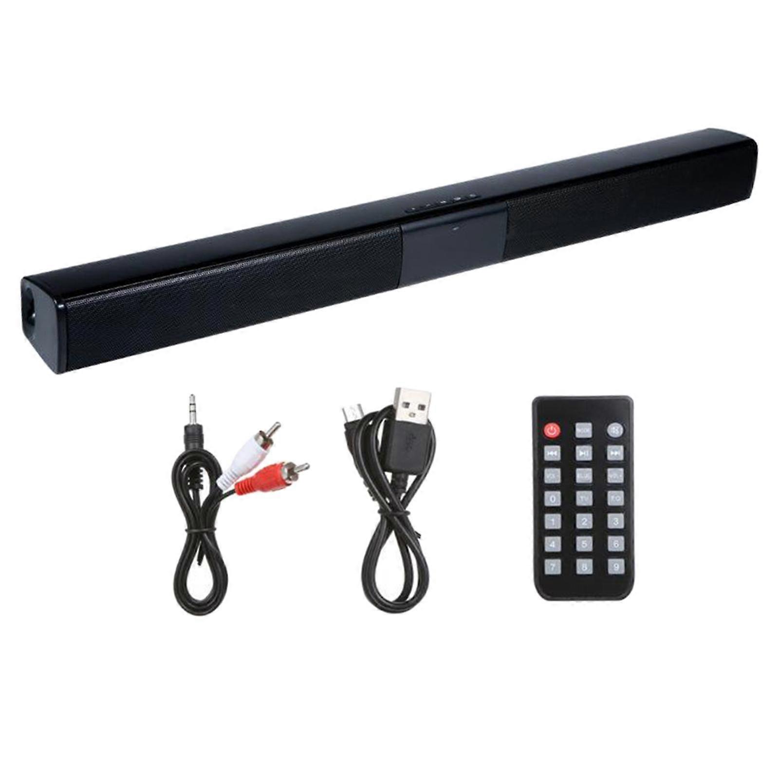 22inch Black Soundbar for TV Bluetooth Speaker Remote Control Multi-input