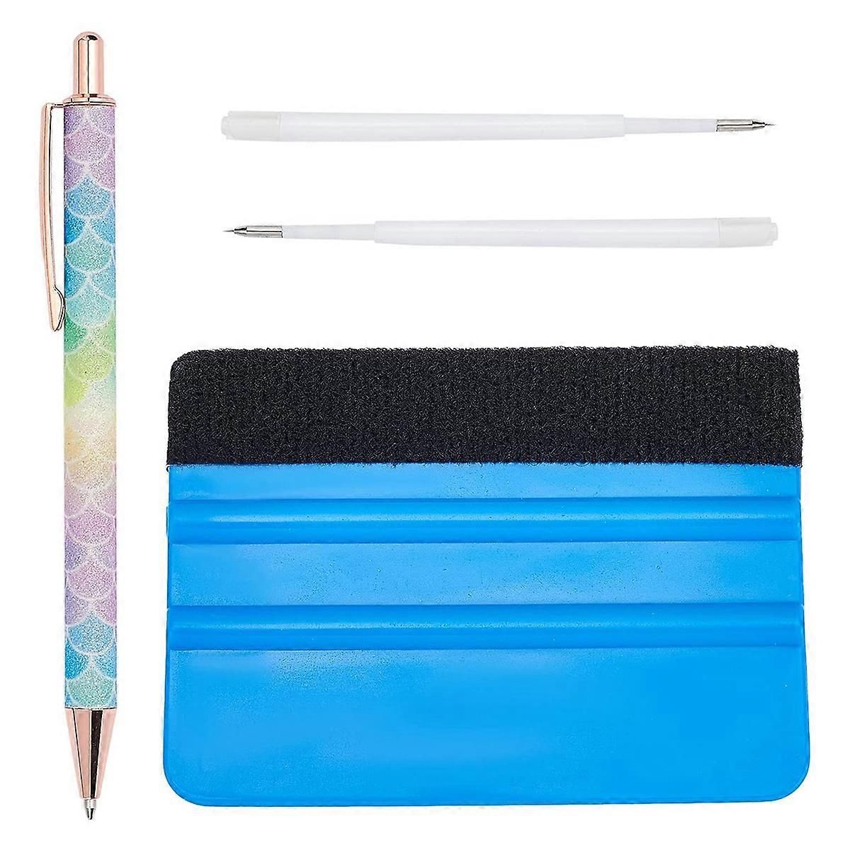 4PCS Precision Pin Pen Set Craft Vinyl Weeding Tools Retractable Air Pin Pen Wrap Installation Kit