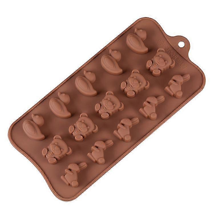 ECELEN الأرنب بطة دب (لون عشوائي) قوالب سيليكون متنوعة ، قالب سيليكون الغذاء الصف للشوكولاتة ، الحلوى ، الهلام ، مكعبات الثلج.