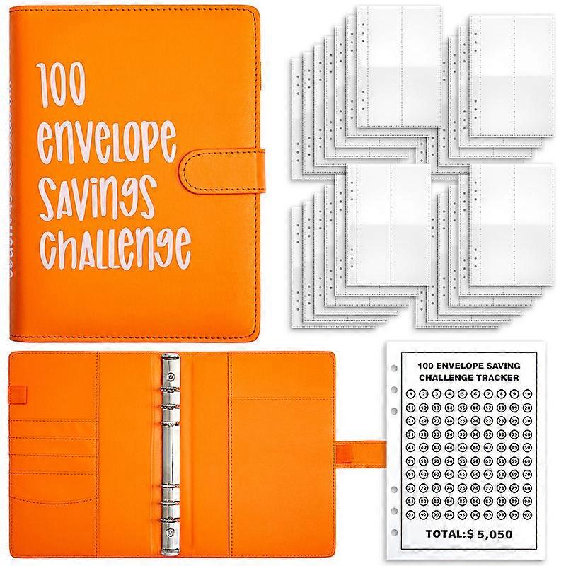 100 Envelopes Money Saving Challenge, 100 Envelope Challenge Binder, Easy and Fun Way to Save , with for Office,Home,School
