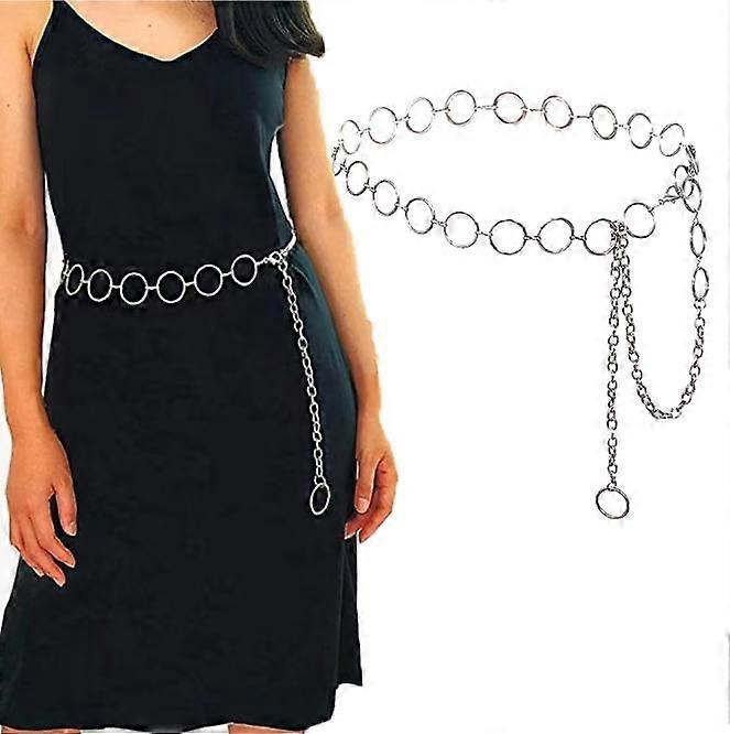 Women's Belt Fashion Metal Chain Belt Alloy Waist Belt Adjustable Waist Chain