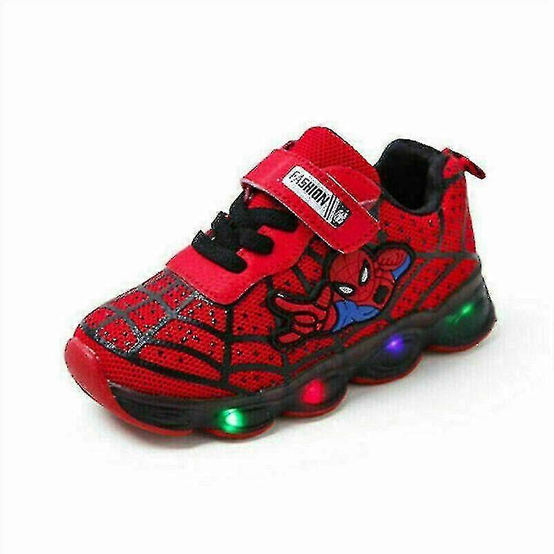 Çocuk Spor Led Ayakkabı Örümcek Adam Işıklı Spor Ayakkabı