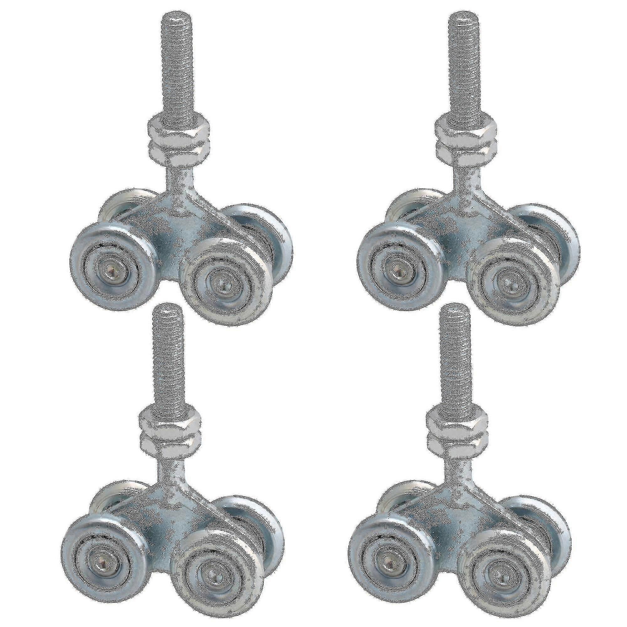 4x انزلاق المسار الأسطوانة شنقا الحظيرة باب السكك الحديدية عربة عجلة H4-3 الفضة-CE