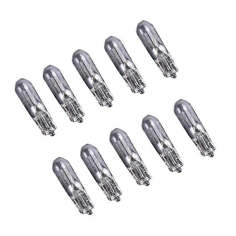 10Pcs/pack 12V 1.2W T5 Glass Light Bulb Dashboard Instrument Panel Brake Light Bulbs Headlights Lamp Lights Car Lights