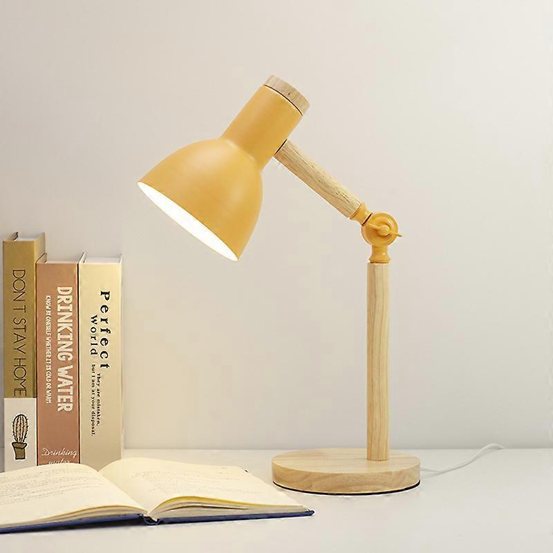 Wood Reading Desk Lamp Nordic Table Lamps Folding Study Dorm Light Fixture Night Lighting Bed Side Room Decor Work Office Child