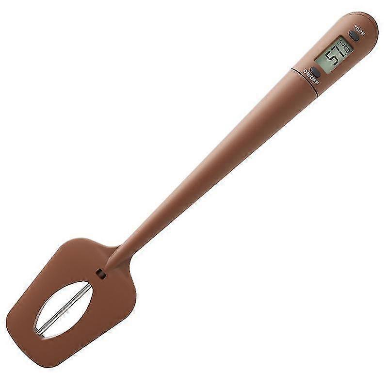 Silicone Spatula Thermometer - 1-Piece Set | 6.58*32cm | Brown