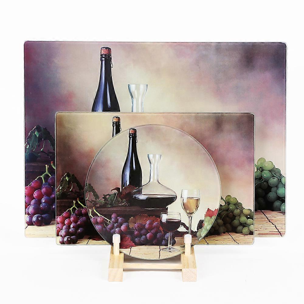 Cutting Board Chopping Block Tempered Glass Round 20cm Smooth Surface