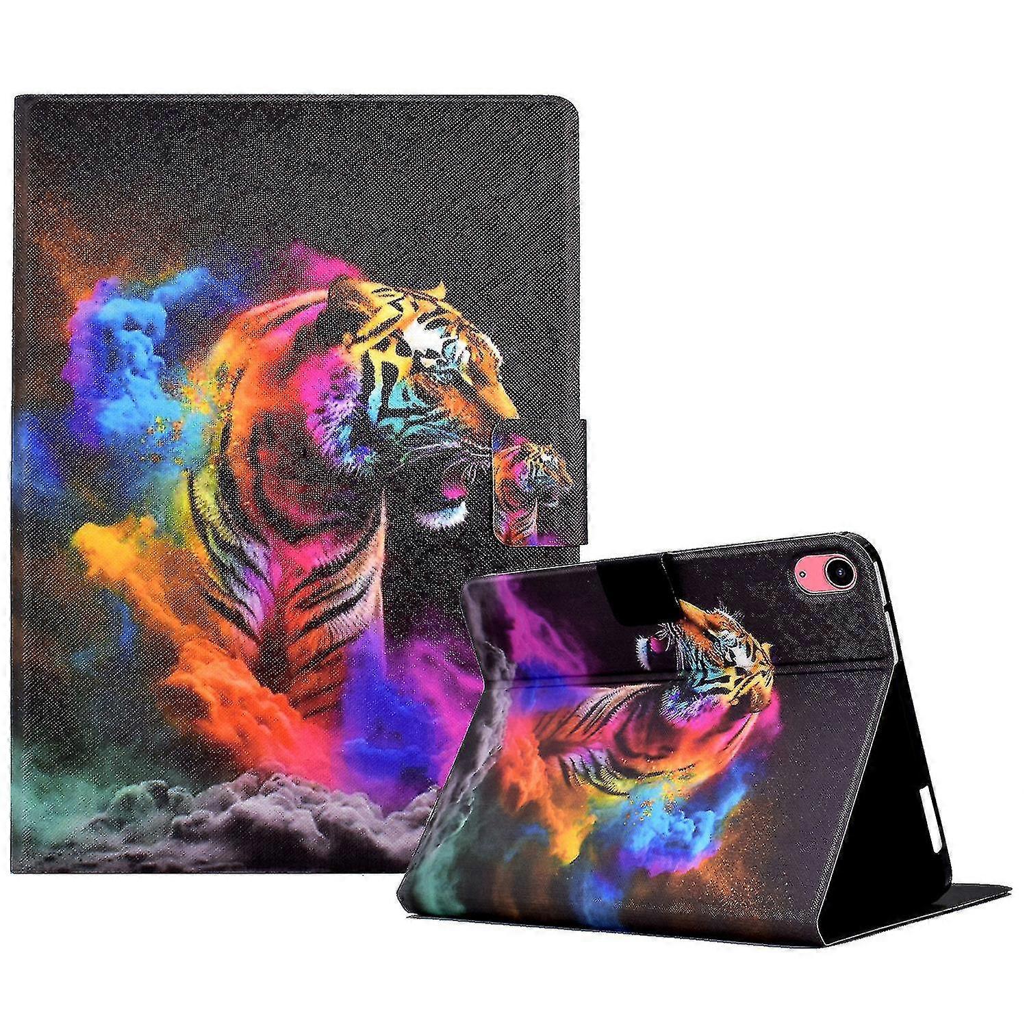For Ipad 10.9 (2022) Shockproof Case Pattern Printed Leather Flip Cover Anti-drop Tablet Case