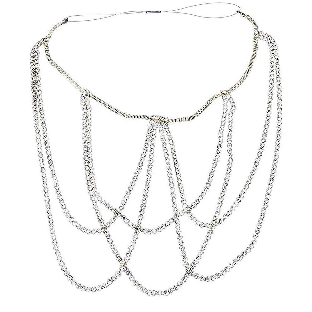 女性女の子セクシークリスタル脚太ももチェーングリッターボディチェーンサマービーチボディジュエリー