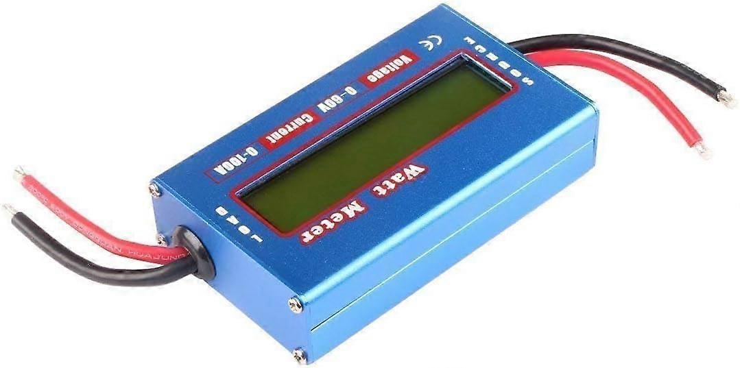 Solar Leistungsmesser LCD Power Analyzer Wattmeter, DC LCD-skärm 60V / 100A hög precision effektmätning wattmeter - blå