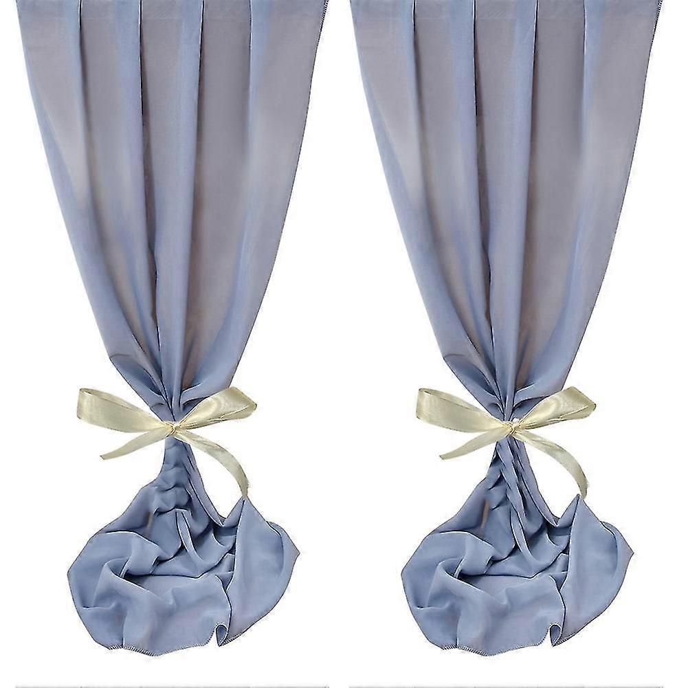 2 Pack Gray Blue Table Runner Wedding Table Runner 27x120 Inches