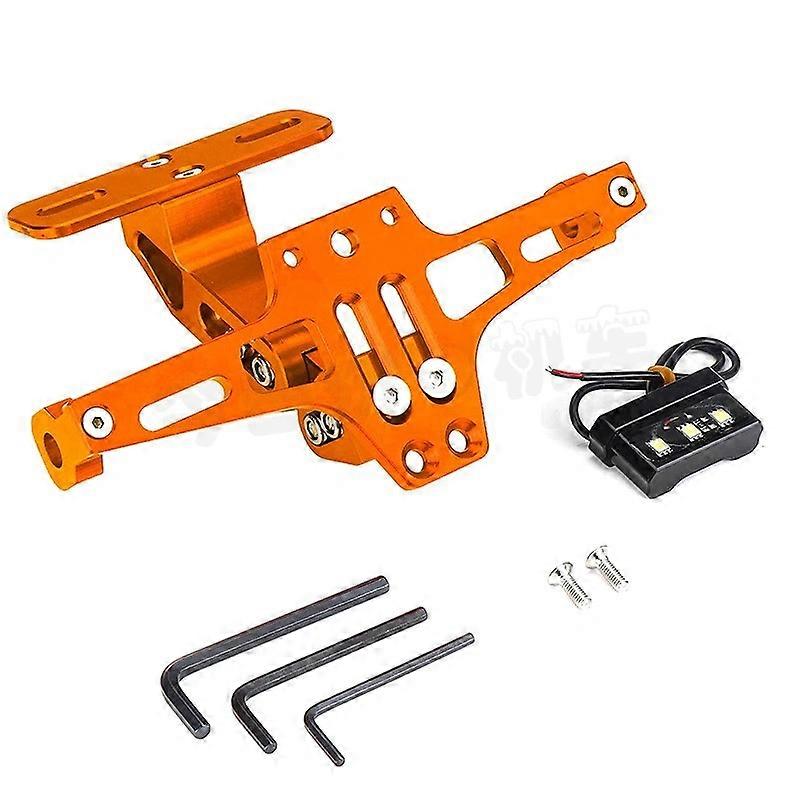 Motorcycle Modified Rear License Plate Frame With Light MSX Adjustable License Plate Frame CNC Aluminum Alloy Bracket License Plate Support Frame