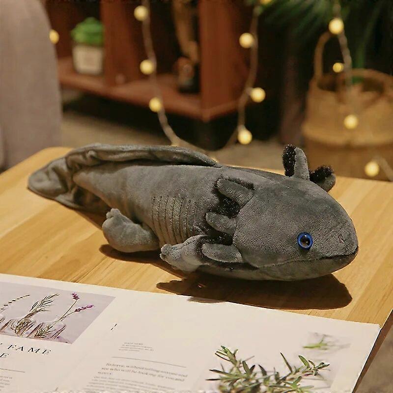45CM Cute Axolotl Stuffed Plush Toy Real Life Simulation Ambystoma Mexicanum Dinosaur Animal Model Plush Doll For Kids Gifts