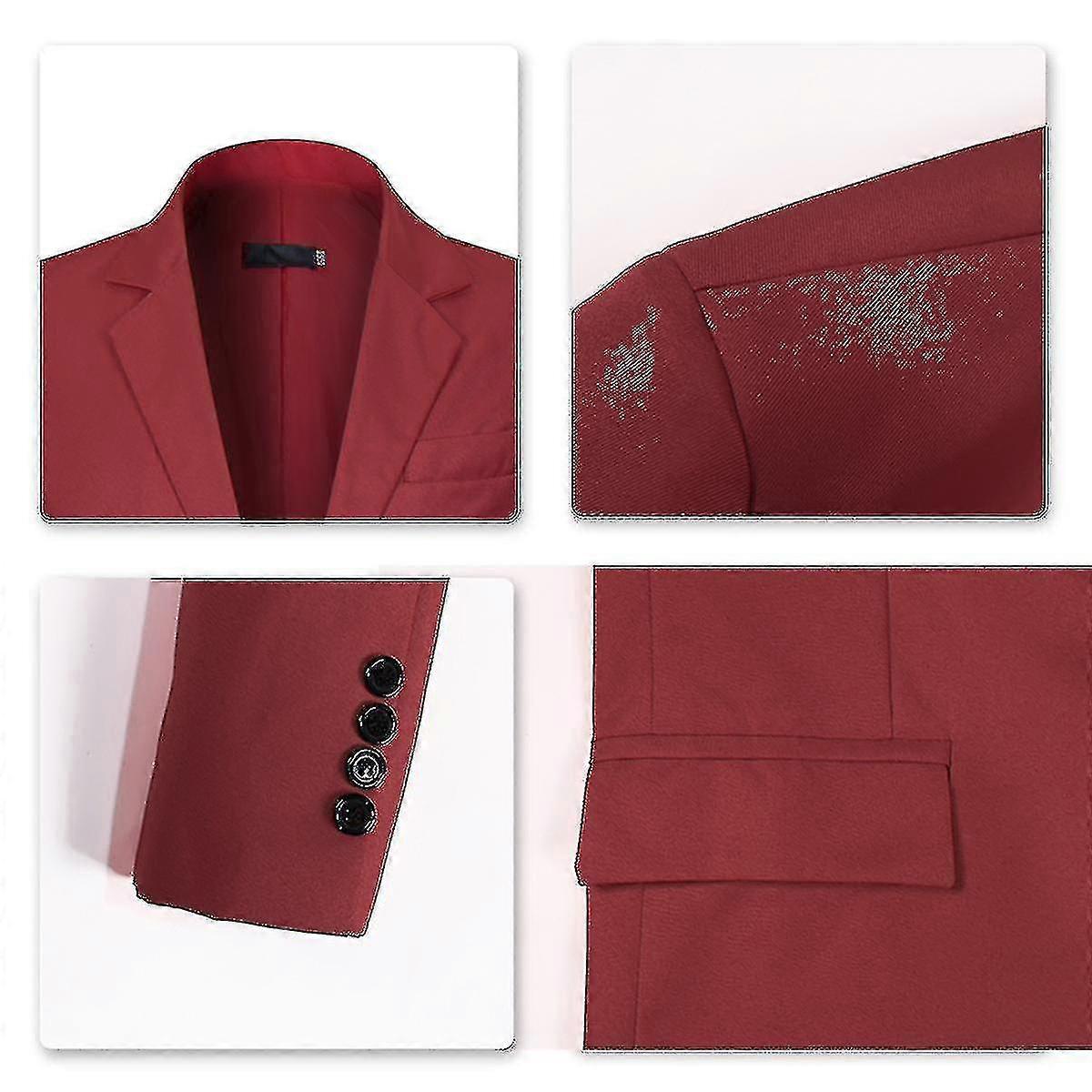 Herren Unifarben Slim Fit Business Casual Blazer