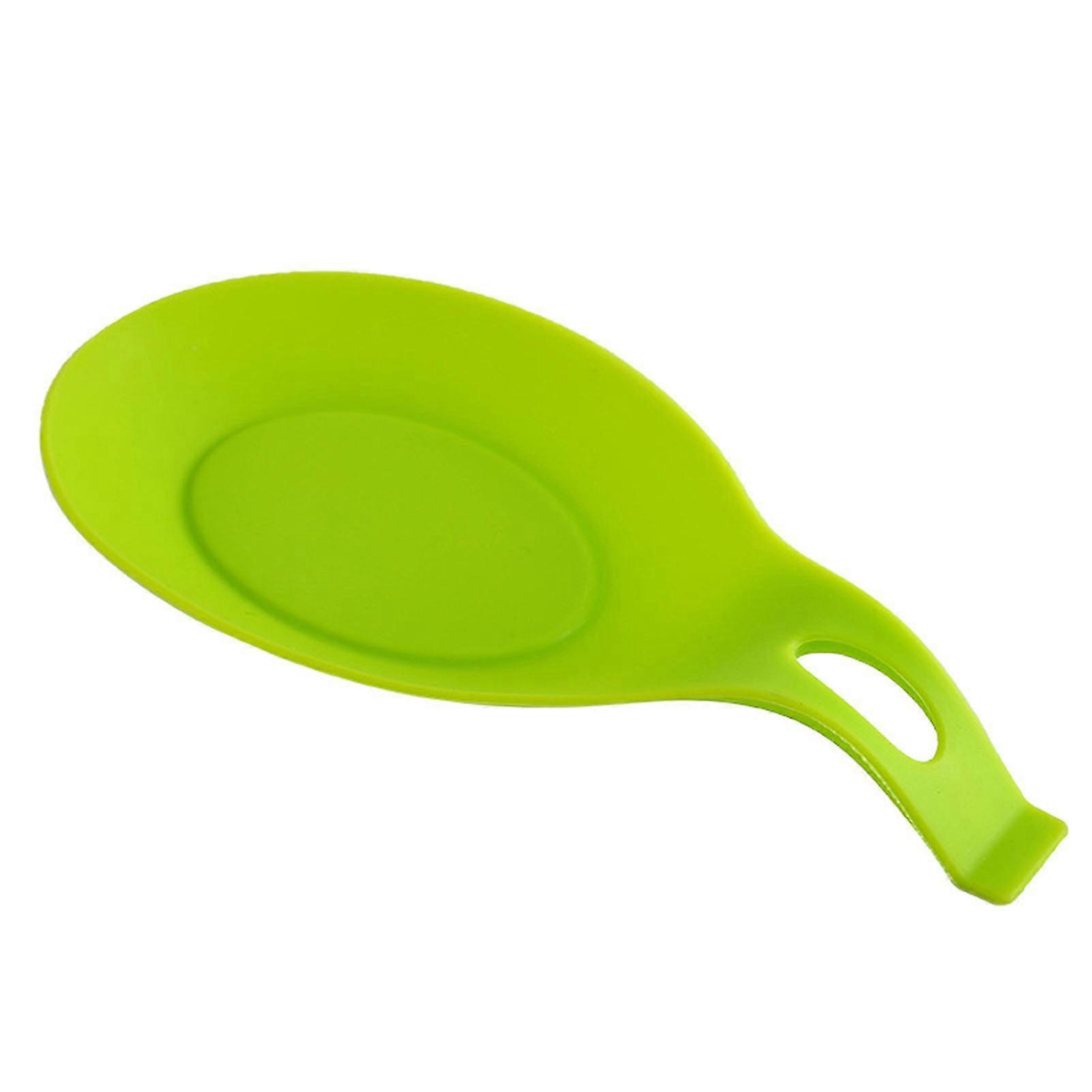Silicone Kitchenware Insulation Spoon Holder Green