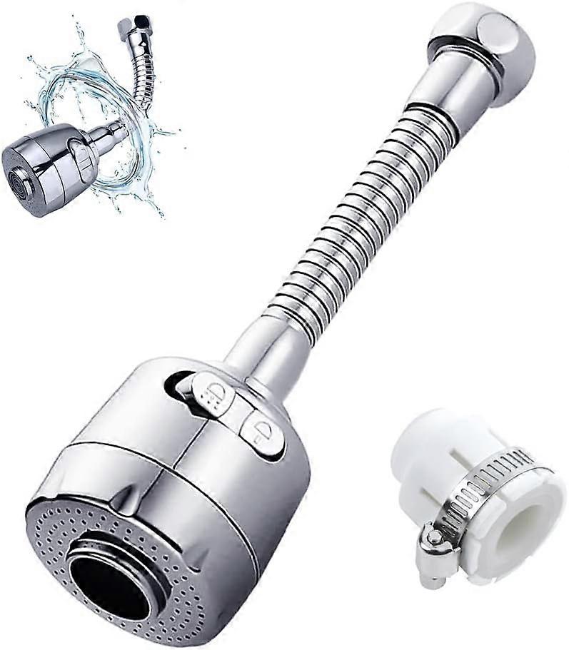 Faucet Aerator, 360 Rotatable Faucet, Adjustable Water Saving Filter Ejector, Used For Kitchen And Bathroom Flexible Faucet Nozzle Head (Long)