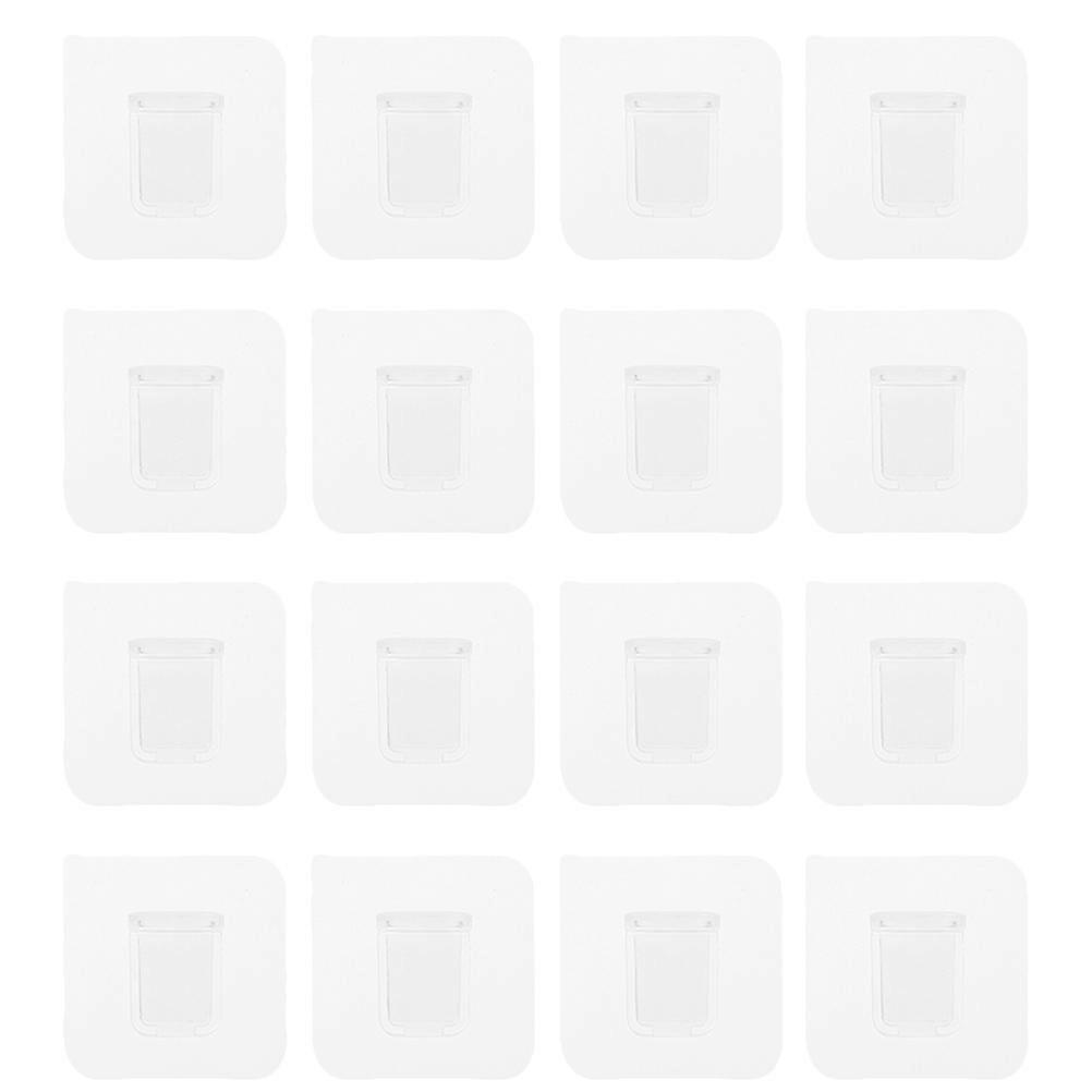 16pcs Wardrobe Partition Layer Fixed Paste Hook Adhesive Closet Shelves Clips