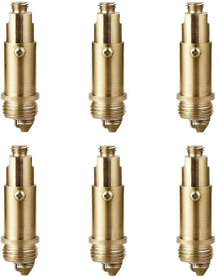 6 Stuks Aftapplug Bouncing Core - Pop-Up Wastafel Messing Veerbout - Past op de meeste Badkuip Wastafel Afvoerpluggen