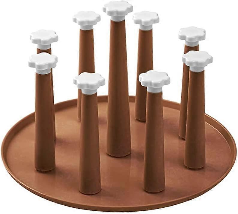 Cup Drying Rack with Drain Tray,Drinking Glass and Drainer Stand,Plastic Mug Tree Cup Stand Tray Holder