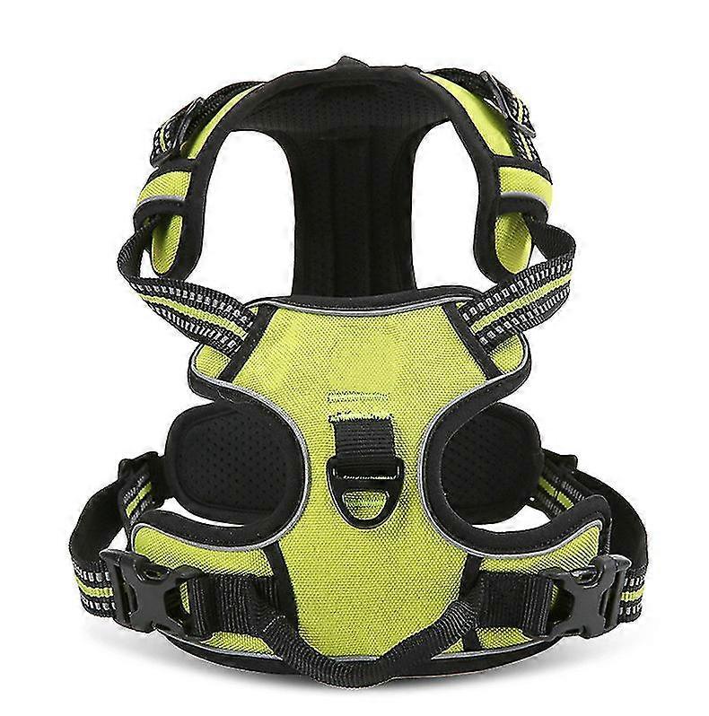 No Pull Dog Straps Reflective Adjustable Straps 2 Snaps Easy Control Handles