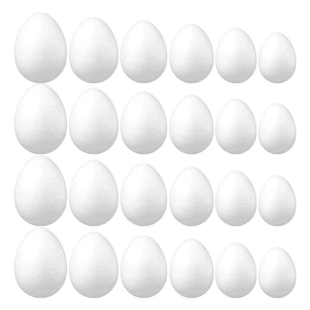 24Pcs DIY Easter Eggs Fake Eggs DIY Accessories Craft Egg for Children