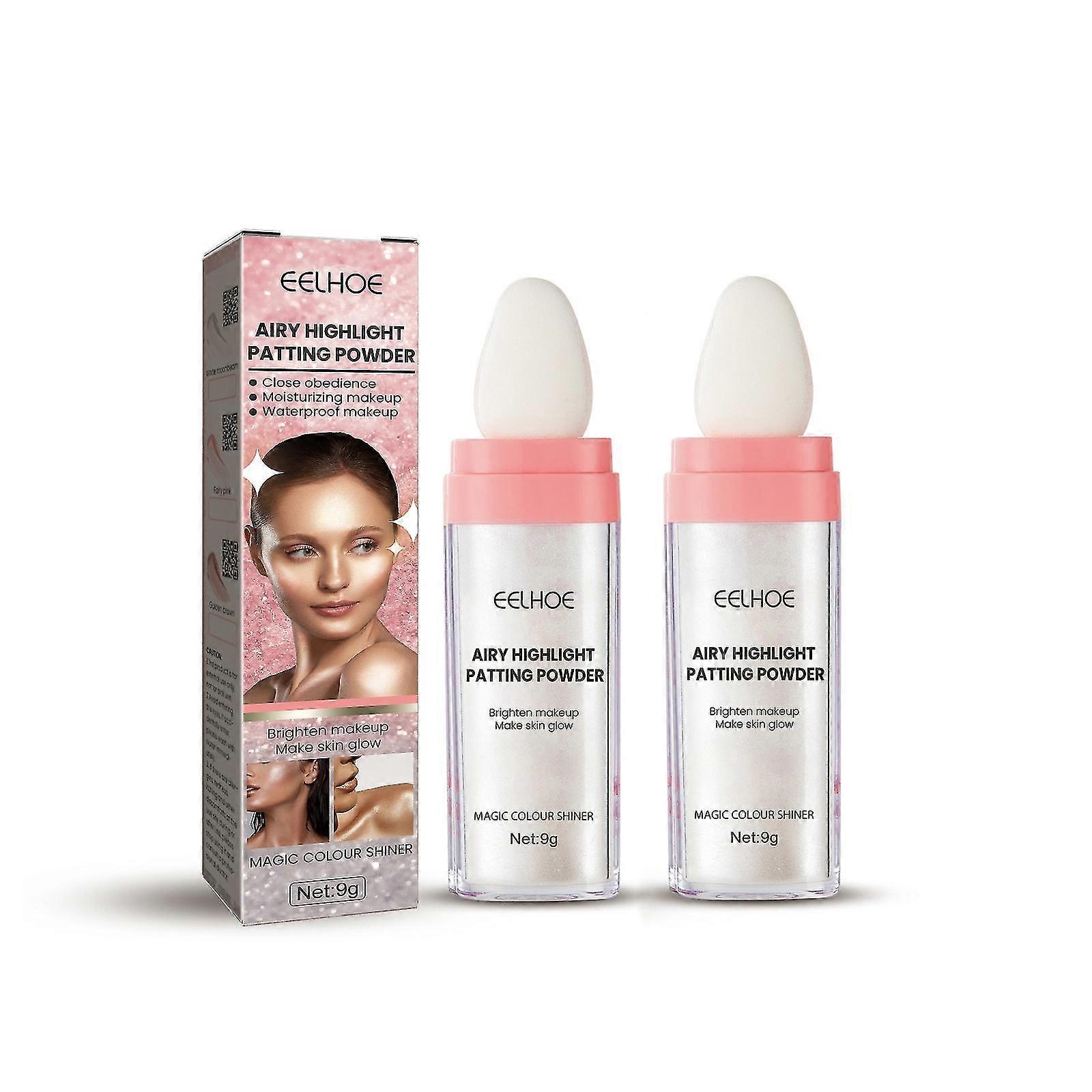 - 2 عبوة بودرة هايلايتر ستيك ، بودرة تربيت جيدة التهوية بولفو دي هاداس بودرة هايلايتر للجسم ، بودرة تربيت باريق للشعر والوجه والعيون