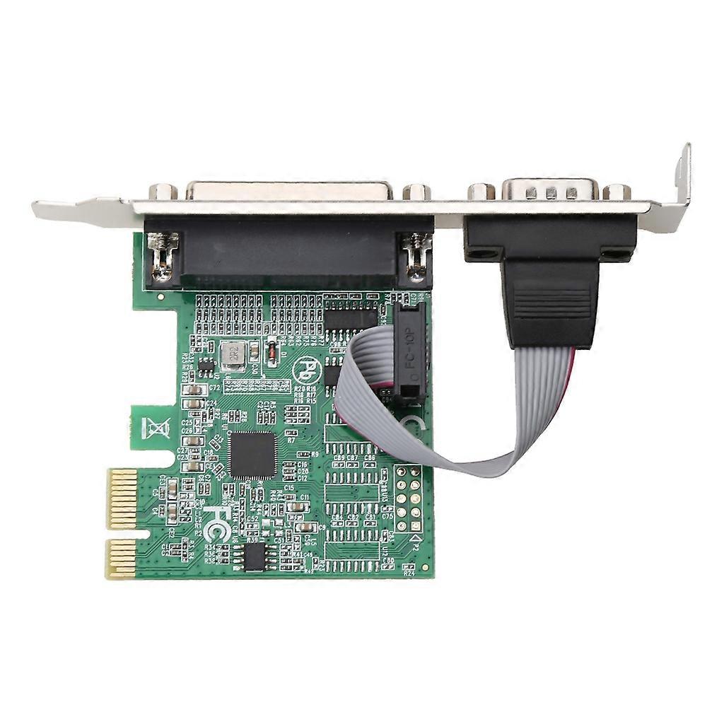 AX99100 1P1S RS232 Serial Parallel Port DB25 25Pin PCIE Riser Card PCI-E for Exp