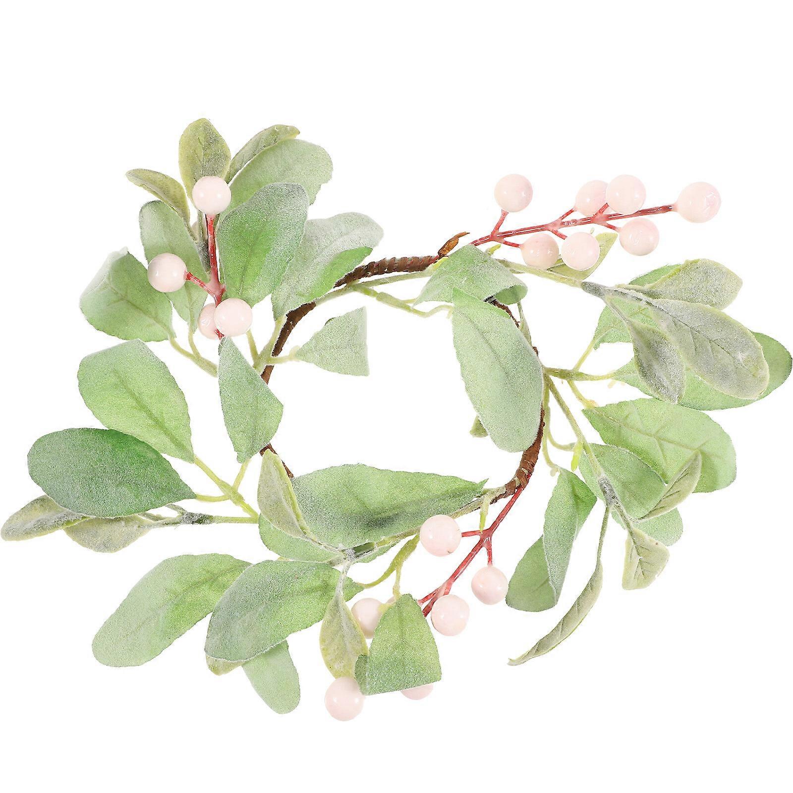 Multi-use Pillar Candle Ring Wreath Artificial Wreath Creative Candle Ring