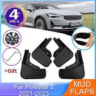 4 stuks Voor Polestar 2 2021 2022 2023 Voor Achter Spatborden Spatlappen Spatbord Spatschermen Wielbeschermer Upgrade Auto-accessoires