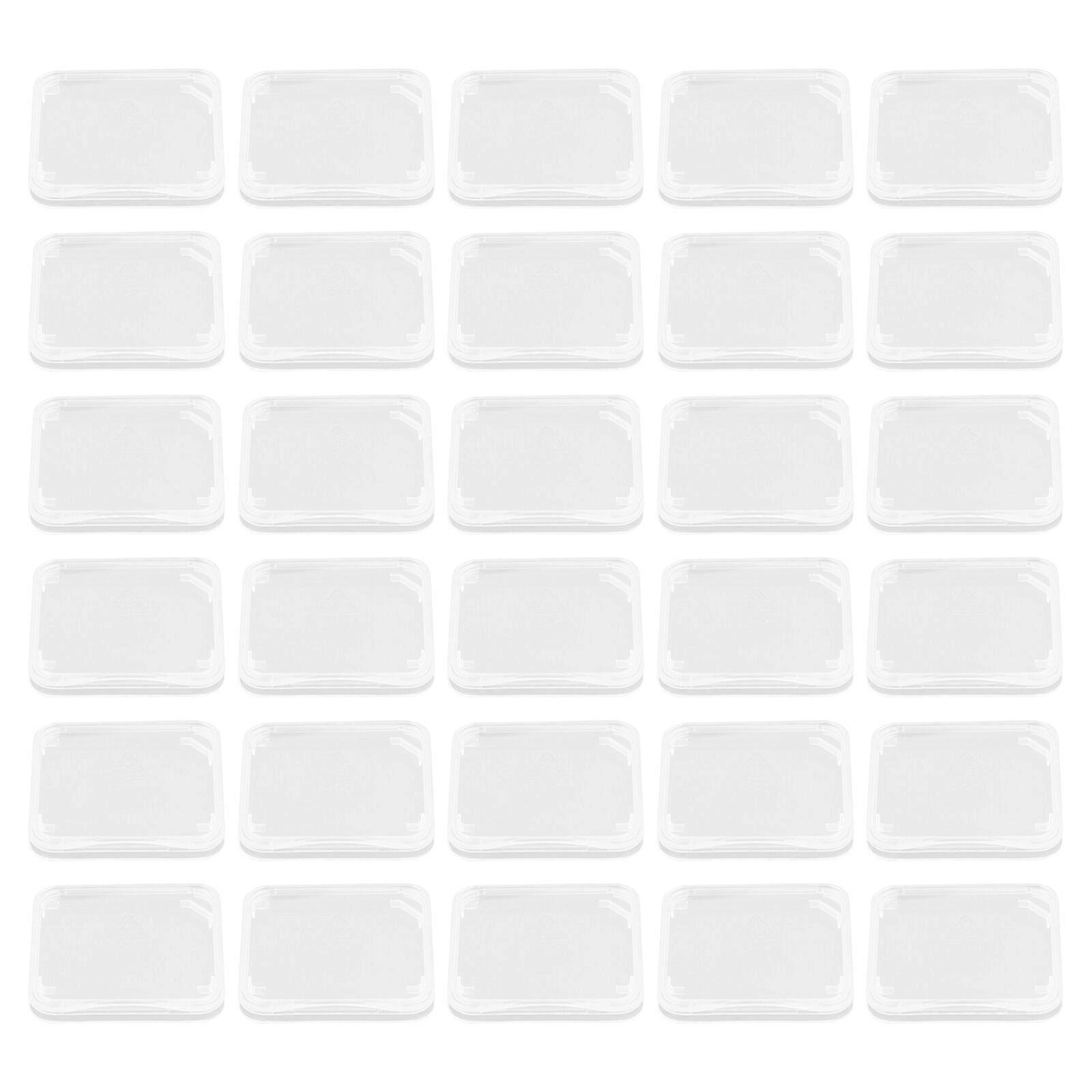 1 Set 100 Pcs Memory Cards Storage Cases Carrying Holders Boxes (Transparent)