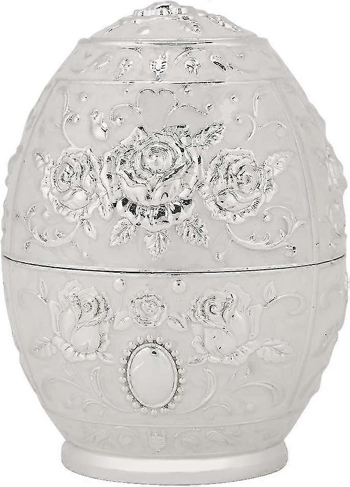 Toothpick Holder, Egg-shaped Automatic Toothpick Handheld Toothpick Dispenser(silver)