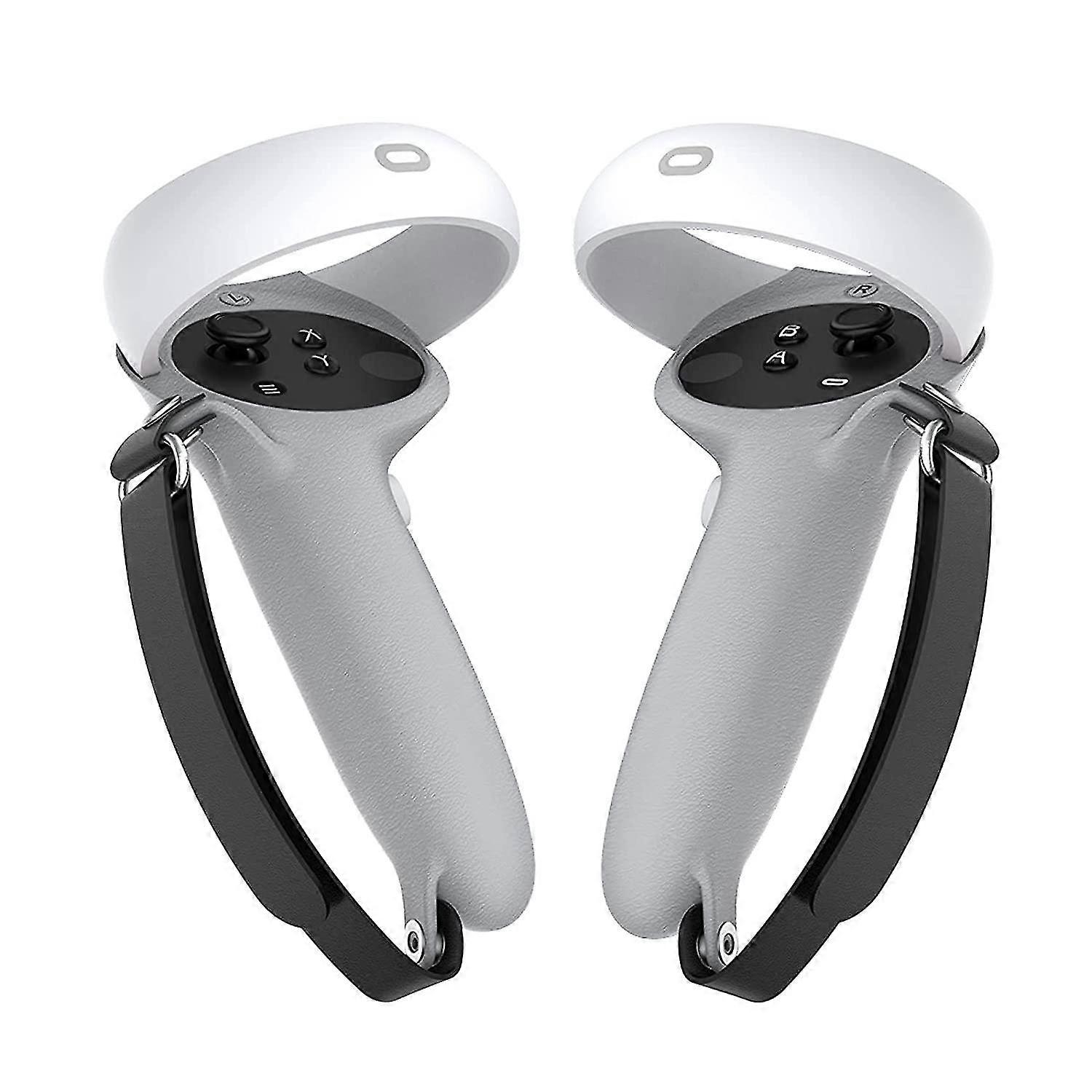Controller Grips Cover Compatible For Oculus Quest 2 With Adjustable Knuckle Straps For Boxing Beat Saber