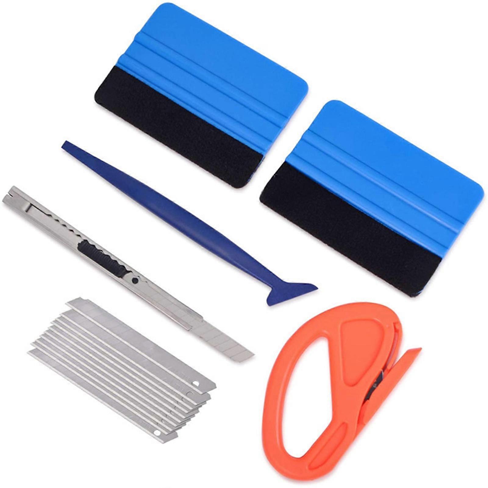 15Pcs/Set Auto Window Tinting Tools Window Film Kit Professional Car Wrap Tint Kit Square Flannel Squeegee Carving Cutter Set