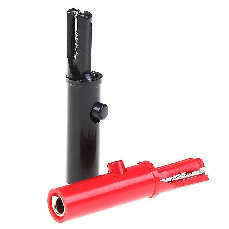 2Pcs/Lot Push Button Type Full Protective Alligator Clip For Professional Multimeter