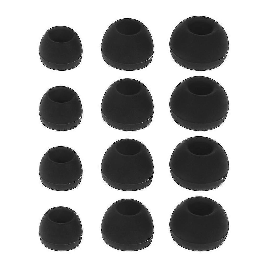 12pcs Silicone Buds Ear Tips S/m/l Sizes Earbuds Soft Rubber Flexible Eartips