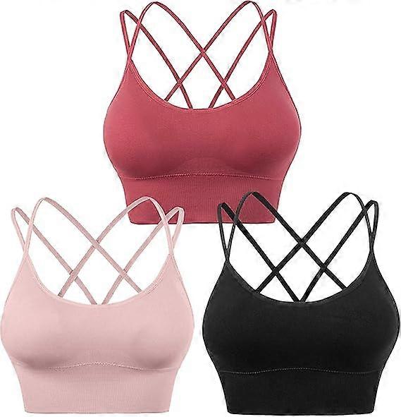 Brasier deportivo con relleno con espalda cruzada