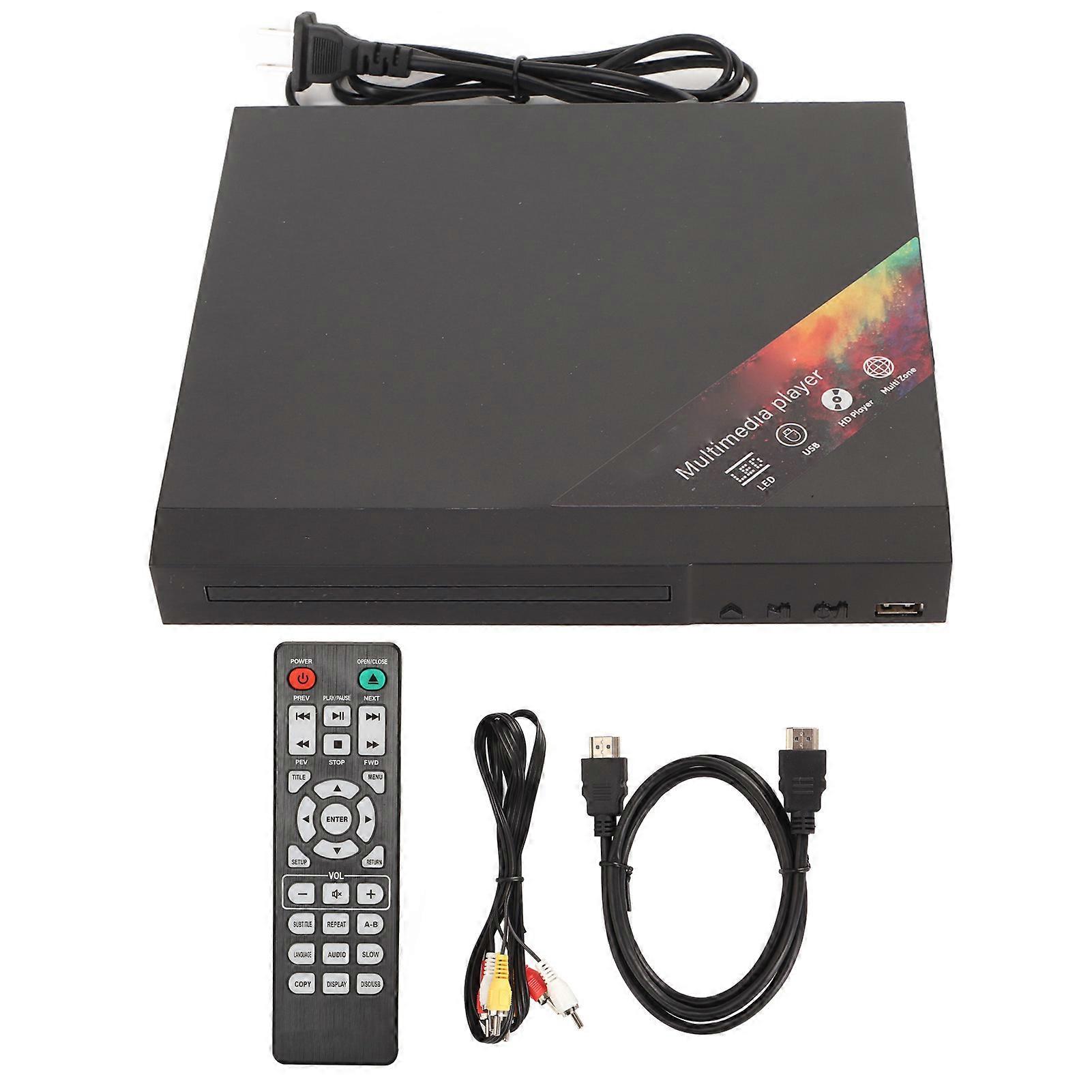 DVD Player HD Multimedia Interface AV Output Remote Control All Region CD DVD Multimedia Player US Plug 100?240V