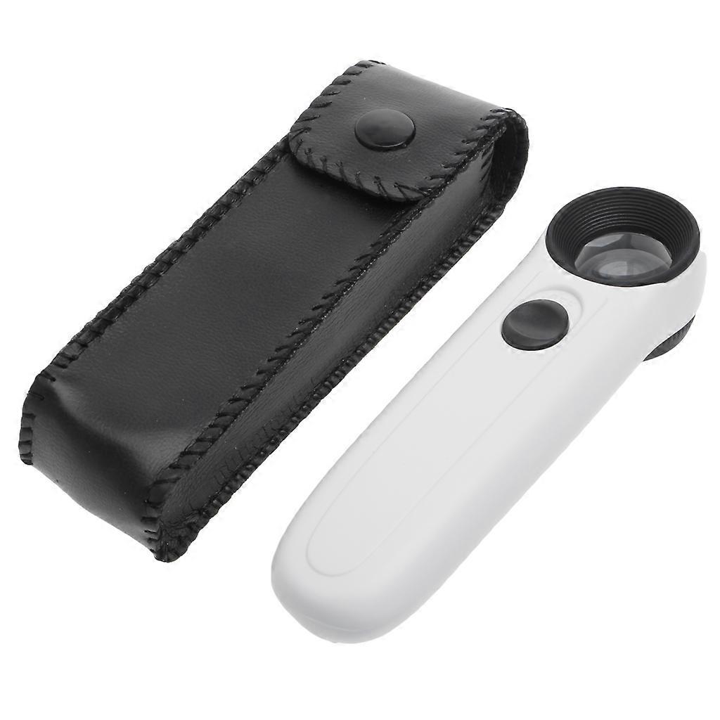  40x LED Light Magnifier Vergrootglas Juwelier Loupe Horloge Loop Repair Wit