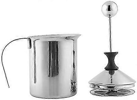 400ml Stainless Steel Milk Frother With Double Sieve Compatible With Milk, Milk Froth, Coffee
