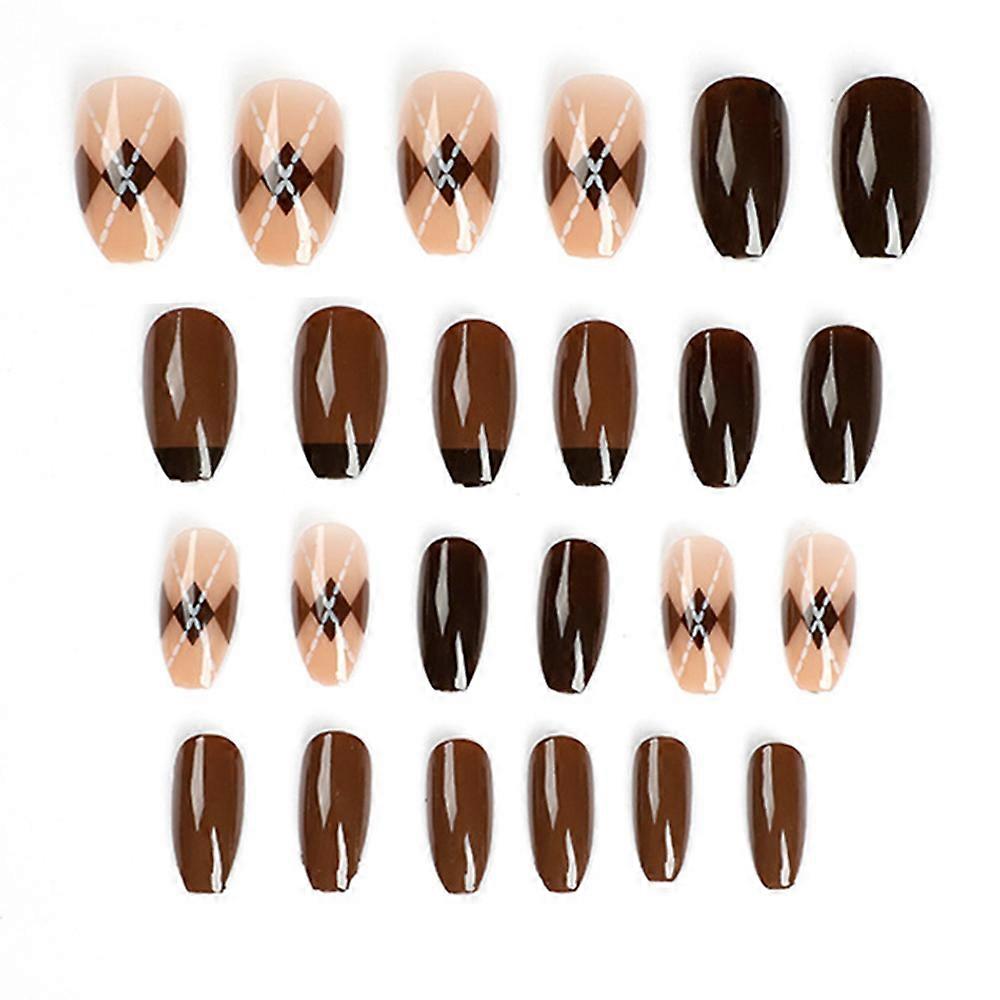 偽の爪光沢のある偽の爪爪の正方形の接着剤フルカバー爪のスティック爪の人工静的釘