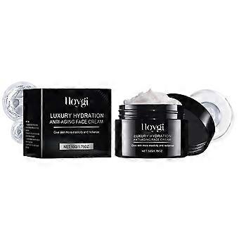 Feuchtigkeitsspendende und straffende Hyaluronsäure-Anti-Falten-Creme mit Sojaprotein und Kurkuma-Extrakt, tiefe Feuchtigkeitscreme, Anti-Aging-Effekt, reduziert feine Linien und Falten